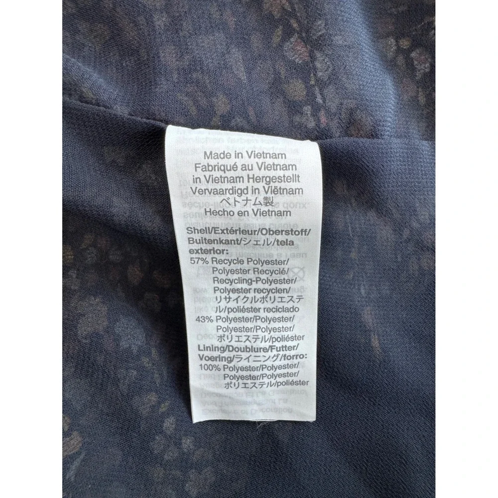 Madewell Ditsy Floral Button Front V-Neck Top Smocked Cuff